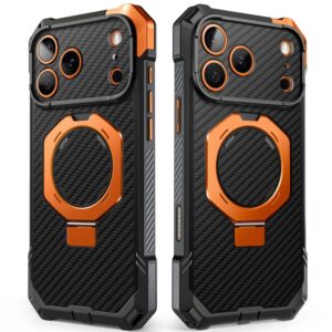 SUPCASE UB GRIP MAG MagSafe iPhone 17 PRO MAX / 18 PRO MAX ARAMIDINIS DĖKLAS JUODAS/ORANŽINIS - Image 2