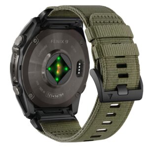 Tech-Protect NYLON CLASSIC GARMIN FENIX 5X / 5X PLUS / 6X / 6X PRO / 7X / 8 / 8 PRO / 9 / 9 PRO (51 MM) KARINĖ ŽALIA - Image 2