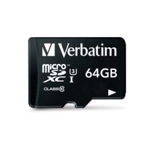 Verbatim 47042 Pro U3 Micro SDXC Atminties kortelė 64GB + microSD į SD Adapteris - Image 2