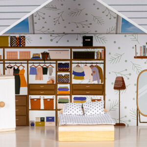 Lėlių namelis su medinių baldų komplektu – 3 aukštų „Emma Residence“ ECOTOYS - Image 3