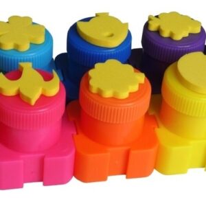 Dažai piešimui pirštais su antspaudais Colorino Kids 10 spalvų - Image 2