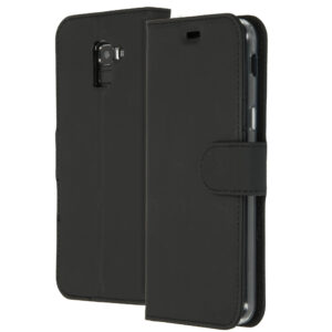 Accezz piniginės tipo TPU atverčiamas dėklas, skirtas Samsung Galaxy J6 – juodas