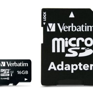 Verbatim 44082 Premium U1 Micro SDHC Atminties kortelė 16GB + microSD į SD Adapteris