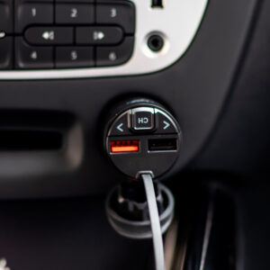 FM moduliatorius PNI Valentine V880 su mikrofonu, Bluetooth 5.0, MP3 grotuvas, FM siųstuvas, dviguba USB jungtis, greitasis įkrovimas mobiliesiems įrenginiams per QC3.0, suderinamas su Siri ir Google Assistant - Image 10