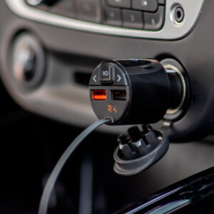 FM moduliatorius PNI Valentine V880 su mikrofonu, Bluetooth 5.0, MP3 grotuvas, FM siųstuvas, dviguba USB jungtis, greitasis įkrovimas mobiliesiems įrenginiams per QC3.0, suderinamas su Siri ir Google Assistant - Image 11