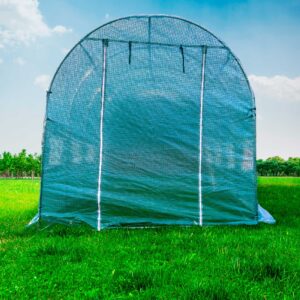 PNI SG500 sodo šiltnamis, dydis 457 * 210 * 210 cm, tvirta plieninė konstrukcija, langai su tinkleliais nuo uodų, užtrauktukas - Image 10