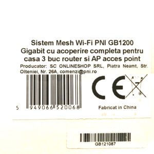 PNI GB1200 Gigabit Wi-Fi Mesh sistema su visapusiška aprėptimi namams, 3 vnt. maršrutizatorius ir AP prieigos taškas - Image 5
