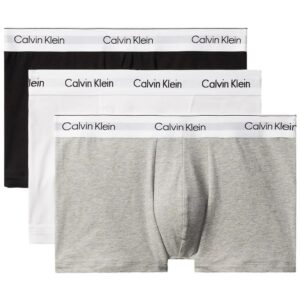 Calvin Klein Icon Relaxed Fit vyriški apatiniai, L dydis 3 vnt. - pilkos/baltos/juodos