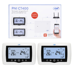 PNI CT400 belaidis išmanusis termostatas, su WiFi, 2 zonų valdymu internetu, skirtas šiluminėms elektrinėms, siurbliams, solenoidiniams vožtuvams, APP TuyaSmart - Image 5