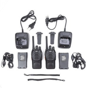4 nešiojamų radijo stotelių rinkinys PNI PMR R40 PRO, komplekte yra baterijos, įkrovikliai ir ausinės - Image 6