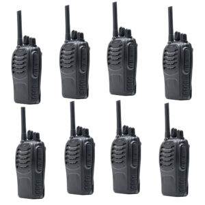 8 nešiojamų radijo stotelių rinkinys PNI PMR R40 PRO, komplekte yra baterijos, įkrovikliai ir ausinės - Image 2