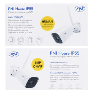 PNI House IP55 5MP belaidė vaizdo stebėjimo kamera su IP apsauga lauko ir vidaus sąlygoms, microSD lizdu ir naktiniu režimu - Image 7