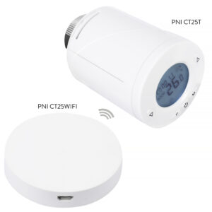 PNI CT25WIFI interneto šliuzas, skirtas PNI CT25T termostatinei galvutei, radiatoriaus temperatūros valdymui per „Tuya Smart“ mobiliąją programėlę, integravimui į scenarijus ir išmaniąją automatizaciją su kitais suderinamais „Tuya“, „Alexa“ ir „Google Assistant“ produktais - Image 2