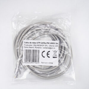 UTP CAT6e PNI U0650 tinklo kabelis, 2xRJ45 kištukas, 8 laidai x 0.4 mm, 5m - Image 3