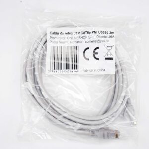 UTP CAT6e PNI U0630 tinklo kabelis, Patch, 2xRJ45 jungtis, 8 laidai x 0.4 mm, 3m - Image 3