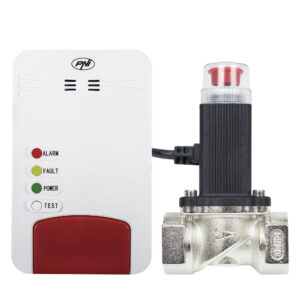 Smart gas sensor kit and PNI Safe House Smart Gas 300 WiFi solenoid valve with sound alert, Tuya Smart mobile application, integration in smart scenarios and automation with other compatible products Tuya, Alexa and Google Assistant - Image 1