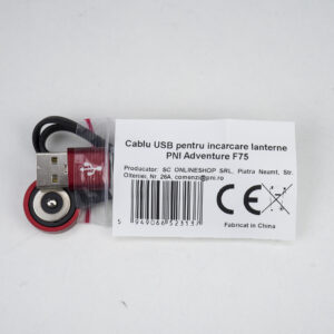 USB laidas PNI Adventure F75 žibintuvėlių įkrovimui, su magnetiniu kontaktu, ilgis 50 cm - Image 3