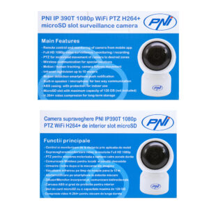 PNI IP390T 1080P vaizdo stebėjimo kamera su PTZ WiFi H264 +, palaiko 128GB microSD, naktinis matymas, Tuya programėlė, P2P, Android, iOS, skirta naudoti patalpose, sukiojasi paskui judesį, judesio aptikimo signalizacija - Image 7
