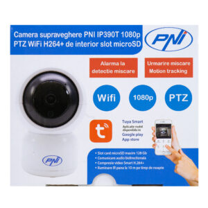PNI IP390T 1080P vaizdo stebėjimo kamera su PTZ WiFi H264 +, palaiko 128GB microSD, naktinis matymas, Tuya programėlė, P2P, Android, iOS, skirta naudoti patalpose, sukiojasi paskui judesį, judesio aptikimo signalizacija - Image 9