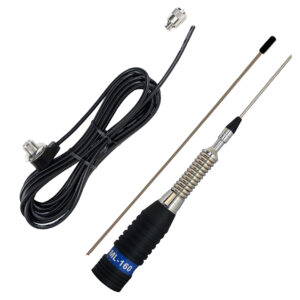 CB PNI ML160 antenos komplektas, 145 cm ir PNI T601 jungiamasis kabelis, kurio ilgis 4 metrai, skirtas montuoti ant stacionarios atramos