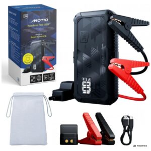 Nešiojamas automobilinis užvedimo įrenginys su žibintuvėliu 3MK Motio HyperBoost Flow 1500A 10 000mAh