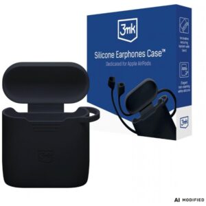 3MK silikoninis dėklas Apple AirPods 4/5, juodas