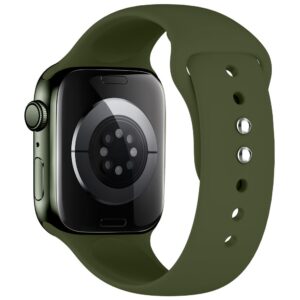 Tech-Protect SILIKONINIS DIRŽELIS WATCH 8 / 9 / 10 / 11 / 12 / SE / ULTRA (44 / 45 / 46 / 49 MM) ALYVUOGIŲ ŽALIA - Image 3