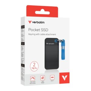 Verbatim 32195 Išorinis SSD diskas 2TB, USB-C 3.2 Gen 2, M.2, iki 1000MB/s, Juoda/Mėlyna - Image 2