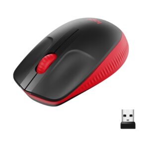 Logitech M190 Full-Size Belaidė pelė, RF Wireless, 1000 DPI, Raudona - Image 3