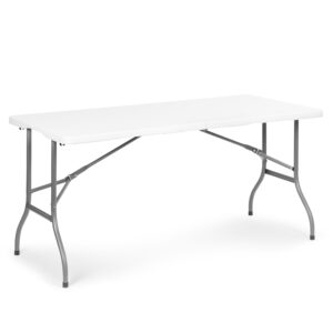 Sudedamas sodo kateringinis stalas 153x70 cm, lagamino tipo, baltas MultiGarden - Image 4