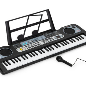 Didelis pianino klaviatūra su mikrofonu vaikams + maitinimo šaltinis - Image 4