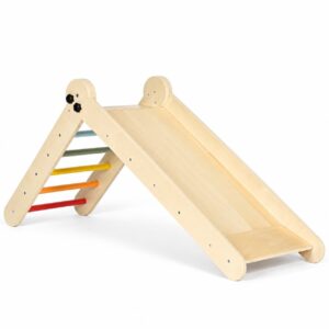 Medinė žaidimų aikštelė vaikams, Montessori laipiojimo rinkinys su kopėčiomis ir rampa HENRY ECOTOYS - Image 4
