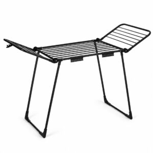 Pastatoma drabužių džiovykla 20 metrų su kabliukais, sulankstoma, juoda ModernHome - Image 4