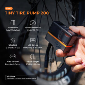 Flextail Tiny Tire Pump 200, tamsiai pilka - Image 2