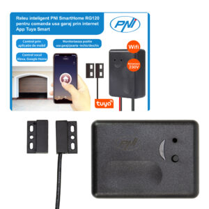 PNI SmartHome RG120 išmanioji WiFi relė garažo vartams / motorizuotų durų atidarymo valdymui internetu su „Tuya Smart App“, suderinama su „Amazon Alexa“ ir „Google Home“ - Image 9