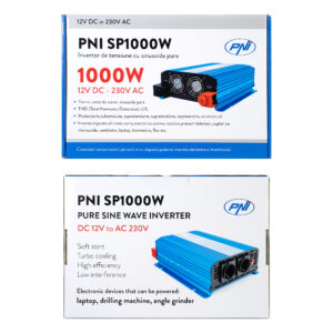 PNI SP1000W įtampos keitiklis su gryna sinusine banga, 12V maitinimo šaltinis - Image 7