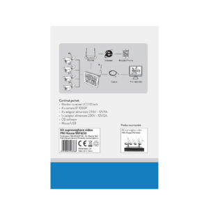 Vaizdo stebėjimo rinkinys PNI House WiFi650 – 4 Full HD „Wi-Fi“ P2P kameros ir 12 colių LCD monitorius - Image 16