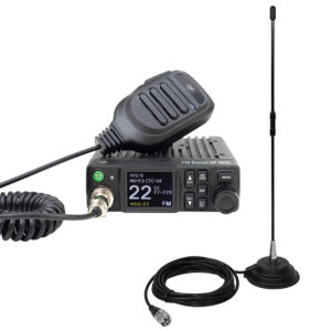 Radijo stoties komplektas CB PNI Escort HP 8900 ASQ, 12-24V + CB PNI Extra 40 antena su magnetiniu pagrindu