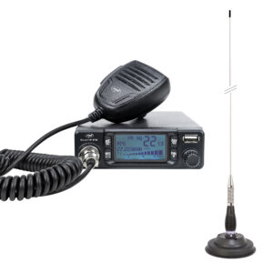 CB radijo stotelės komplektas PNI Escort HP 9700 USB ir CB antena PNI ML100 su magnetiniu pagrindu