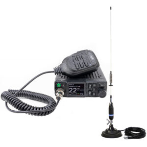 CB radijo stoties komplektas PNI Escort HP 8900 ASQ, 12-24V + CB antena PNI S75 su magnetiniu pagrindu