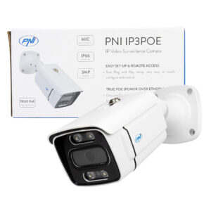 PNI IP3POE vaizdo stebėjimo kamera su IP, 3MP, lauko IP66, integruotas mikrofonas, suderinama su POE stebėjimo sistema PNI House IPMAX POE 3 ir PNI House IPMAX POE 3LR - Image 3
