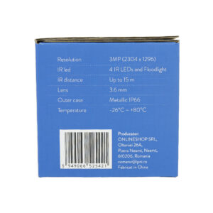 PNI IP3POE vaizdo stebėjimo kamera su IP, 3MP, lauko IP66, integruotas mikrofonas, suderinama su POE stebėjimo sistema PNI House IPMAX POE 3 ir PNI House IPMAX POE 3LR - Image 5