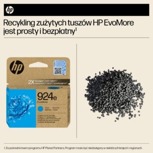 HP 924e EvoMore Cyan Original Ink Cartridge - Image 2