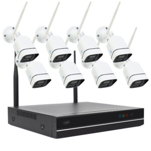 PNI House WiFi660 NVR vaizdo stebėjimo sistemos komplektas, 8 kanalai ir 8 belaidės lauko kameros 3MP, P2P, IP66