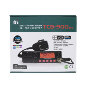 CB TTi TCB-900 EVO radijo stotelė, 12V 24V, nuskaitymas (Scan), SQ, DSS, dviejų kanalų stebėjimas (Dual Watch), mikrofono jautrumas (Mic Gain), Bluetooth rakto jungtis - Image 2