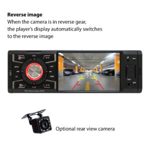MP5 grotuvas Clementine 9545 1DIN ekranas 4 colių, 50Wx4, Bluetooth, FM radijas, SD ir USB, 2 RCA vaizdo įvestis / išvestis - Image 11