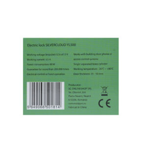 SilverCloud YL500 elektromagnetinė spyna su laikikliu, kairinė, Fail Secure NO - Image 2