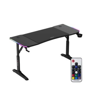 Huzaro Hero 3.6 RGB juodas žaidimų stalas