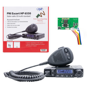 CB radijo stotelė PNI Escort HP 6550 su įdiegtu PNI ECH01, daugiastandartė, 4W, AM-FM, 12V, ASQ, su aido režimu - Image 9