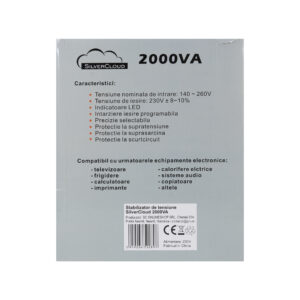 Įtampos stabilizatorius SilverCloud 2000VA 1200W - Image 7